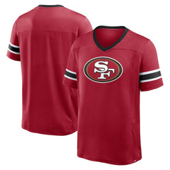 Fanatics San Francisco 49ers Hometown Premium Hashmark V-Neck T-Shirt Scarlet