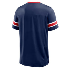 Fanatics New England Patriots Hometown Premium Hashmark V-Neck T-Shirt Navy