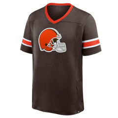 Fanatics Cleveland Browns Hometown Premium Hashmark V-Neck T-Shirt Brown