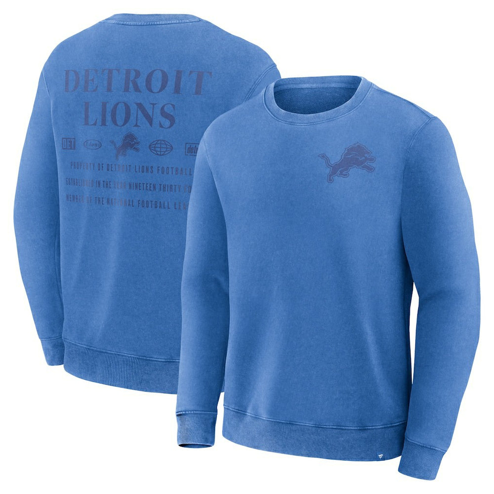 Fanatics Detroit Lions Deep Route Pullover Sweatshirt Blue