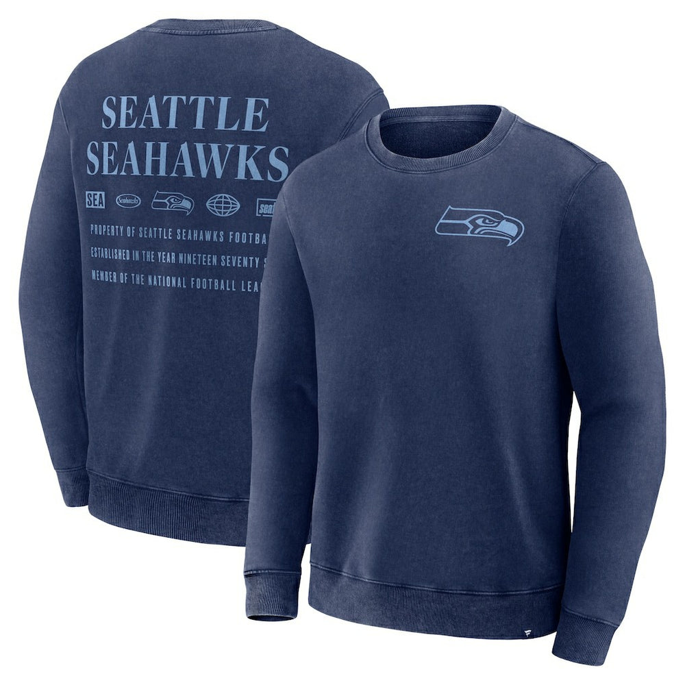 Fanatics Seattle Seahawks Deep Route Pullover Sweatshirt Navy