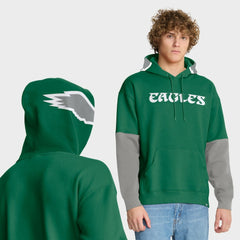 Fanatics Philadelphia Eagles Helmet Retro Pullover Hoodie Kelly Green