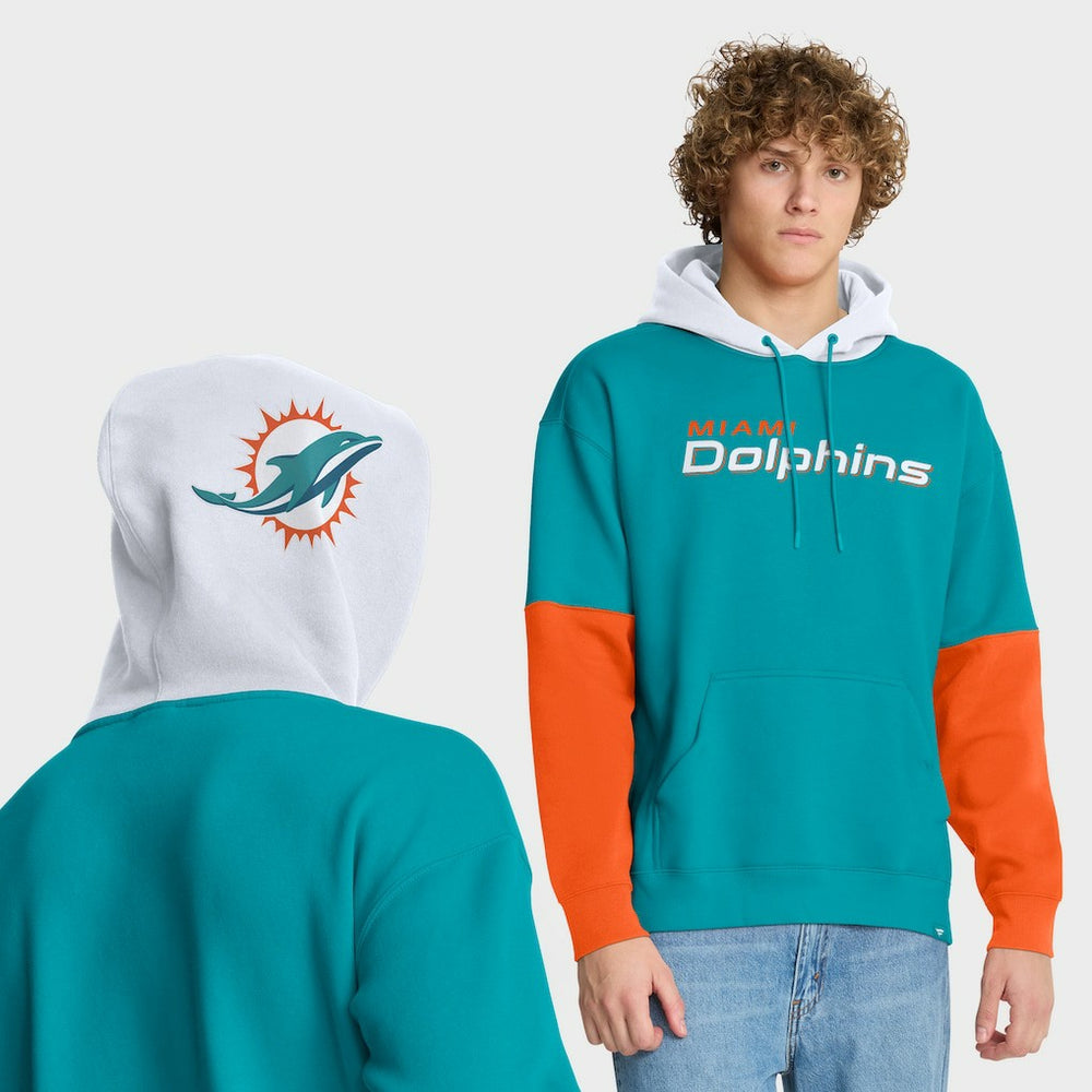Fanatics Miami Dolphins Helmet Pullover Hoodie Aqua
