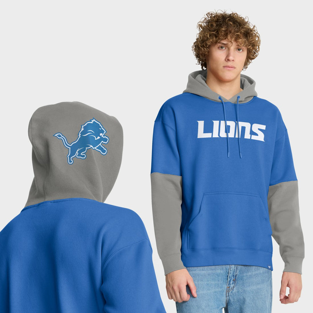 Fanatics Detroit Lions Helmet Pullover Hoodie Blue