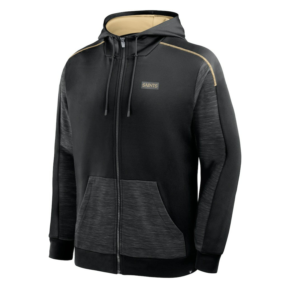 Fanatics New Orleans Saints Checkdown Pass Full-Zip Hoodie Black