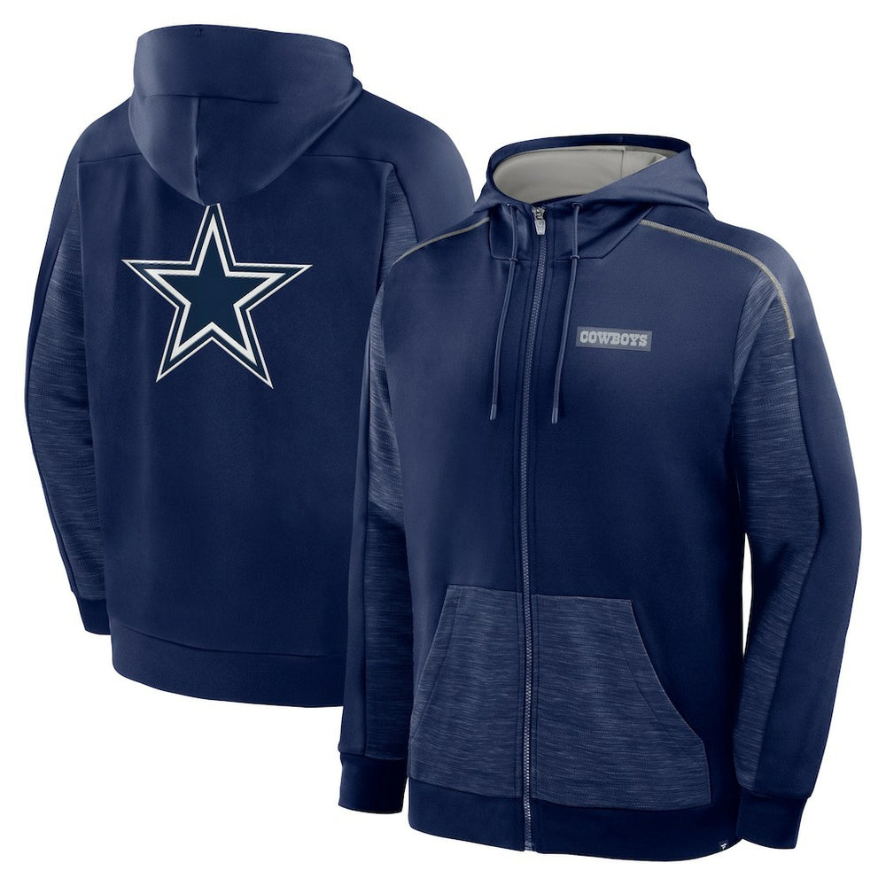 Fanatics Dallas Cowboys Checkdown Pass Full-Zip Hoodie Navy