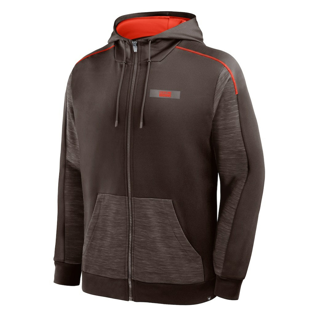 Fanatics Cleveland Browns Checkdown Pass Full-Zip Hoodie Brown