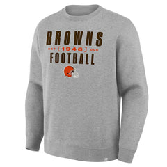 Fanatics Cleveland Browns Powerful Throw Legacy Pullover Sweatshirt Heather Gray