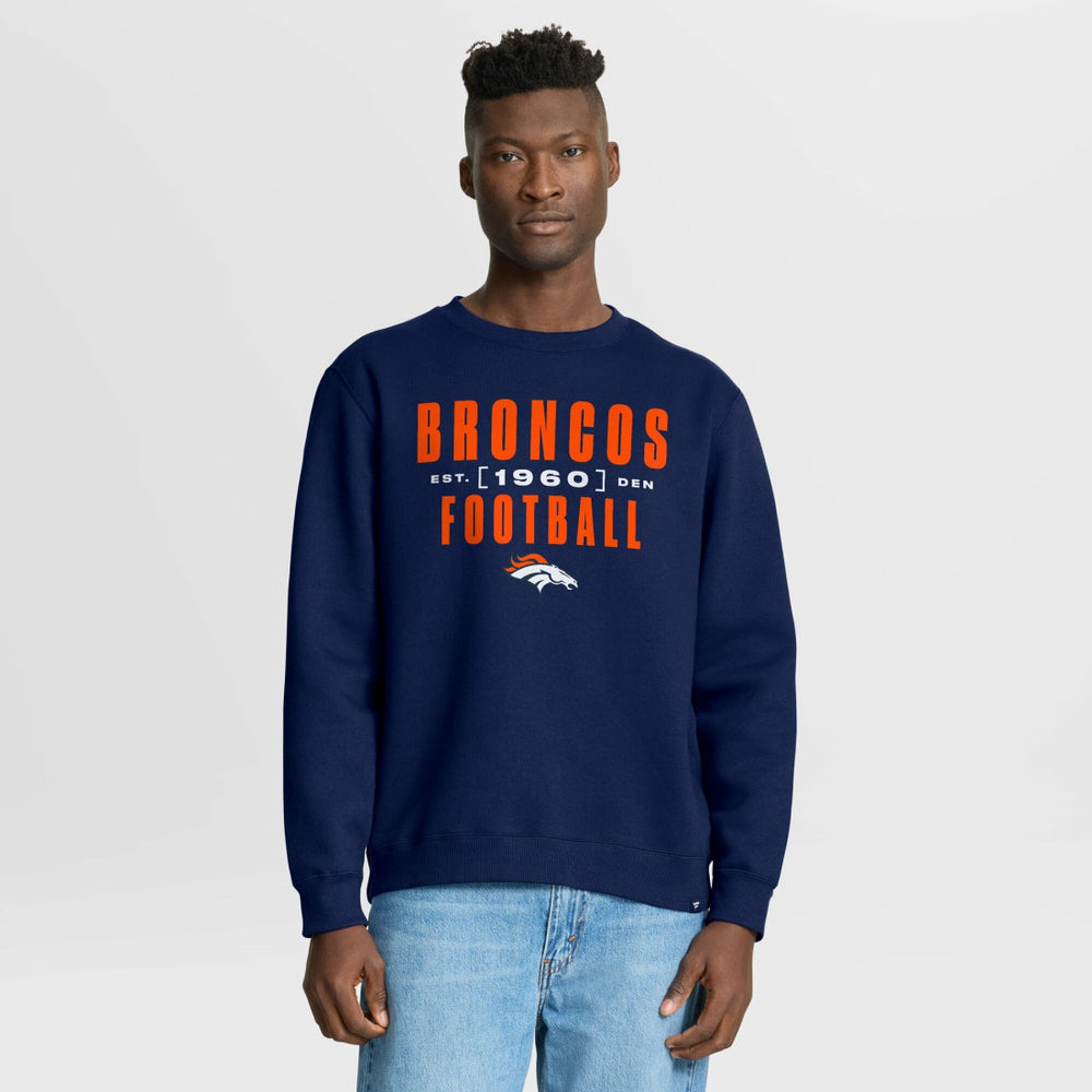 Fanatics Denver Broncos Powerful Throw Legacy Pullover Sweatshirt Navy