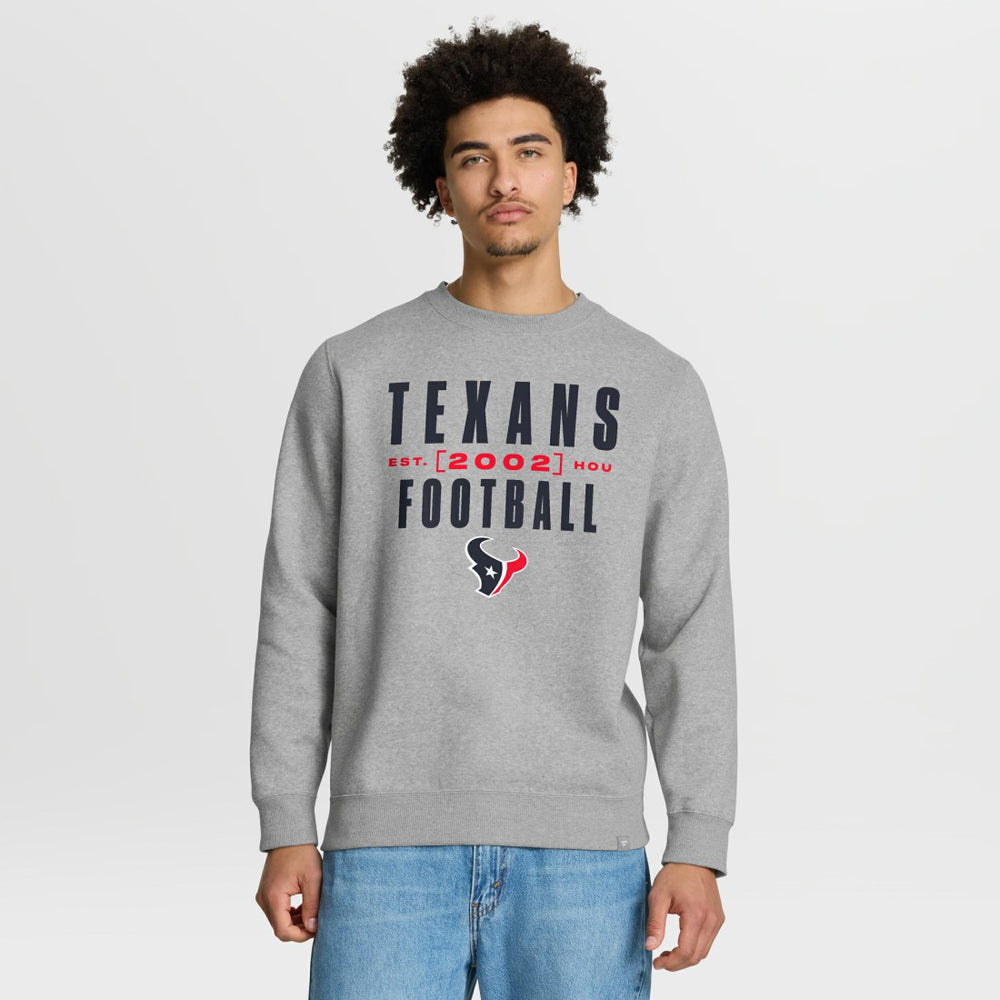 Fanatics Houston Texans Powerful Throw Legacy Pullover Sweatshirt Heather Gray