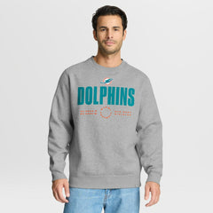 Fanatics Miami Dolphins Direct Handoff Legacy Pullover Sweatshirt Heather Gray