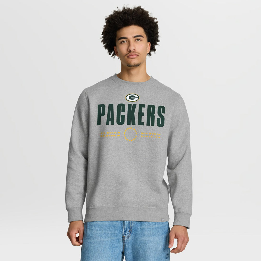 Fanatics Green Bay Packers Direct Handoff Legacy Pullover Sweatshirt Heather Gray