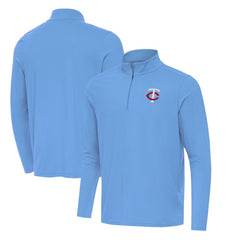 Minnesota Twins Antigua Intent Quarter-Zip Top - Powder Blue - MLB Sale