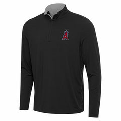 Los Angeles Angels Antigua Content Quarter-Zip Top - Black - MLB Lifestyle