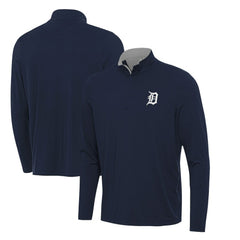 Detroit Tigers Antigua Content Quarter-Zip Top - Navy - MLB Lifestyle
