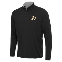 Athletics Antigua Content Quarter-Zip Top - Black - MLB Online