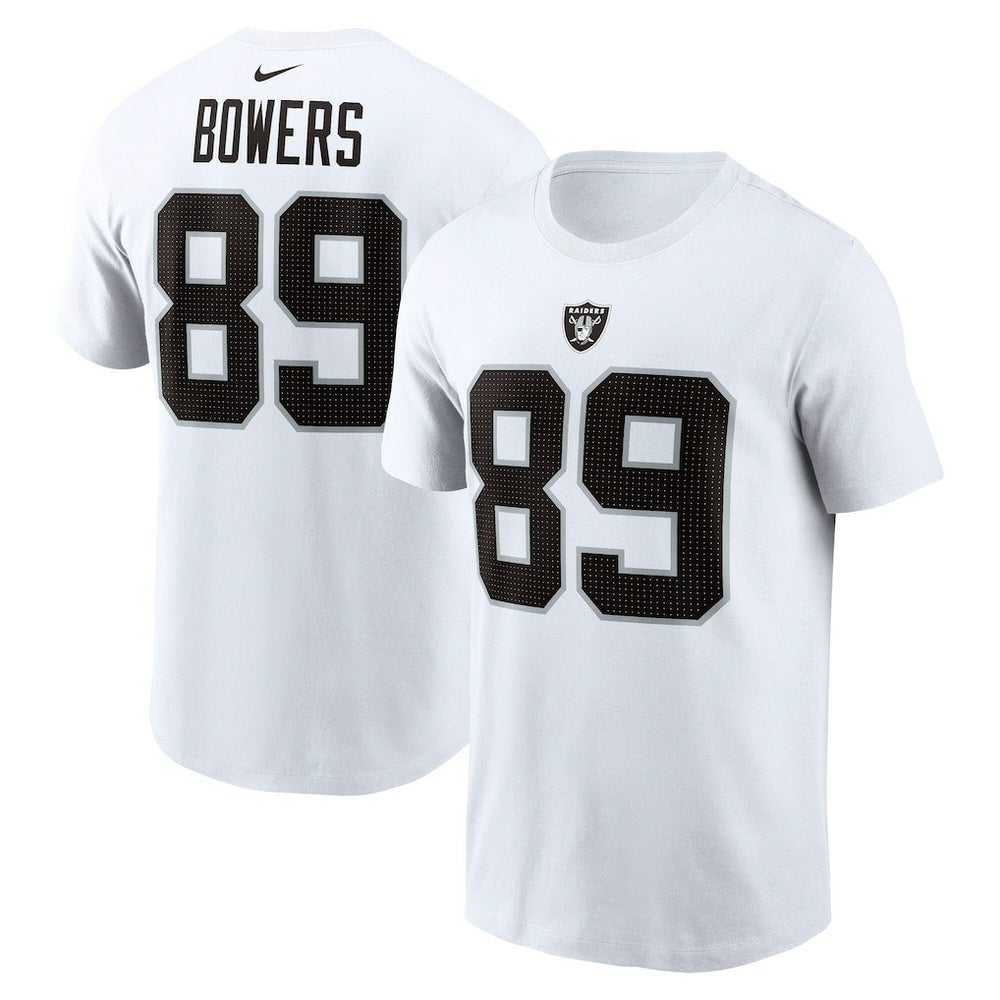 Nike Brock Bowers Las Vegas Raiders Name & Number T-Shirt White