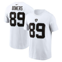 Nike Brock Bowers Las Vegas Raiders Name & Number T-Shirt White
