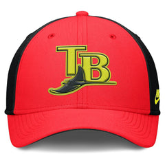 Tampa Bay Rays Nike Neon 90s Rise SwooshFlex Hat - Crimson/Black - Nike on Sale