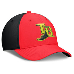 Tampa Bay Rays Nike Neon 90s Rise SwooshFlex Hat - Crimson/Black - Nike on Sale