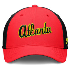 Atlanta Braves Nike Neon 90s Rise SwooshFlex Hat - Crimson/Black - Nike Lifestyle