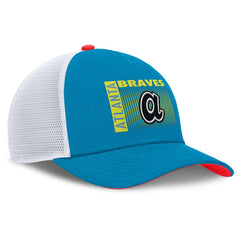 Atlanta Braves Nike Neon 90s Rise Structured Performance Adjustable Trucker Hat - Teal - Nike Sale