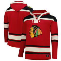 Chicago Blackhawks '47 Big & Tall Superior Lacer Fleece Pullover Hoodie - Red - NHL 202439541