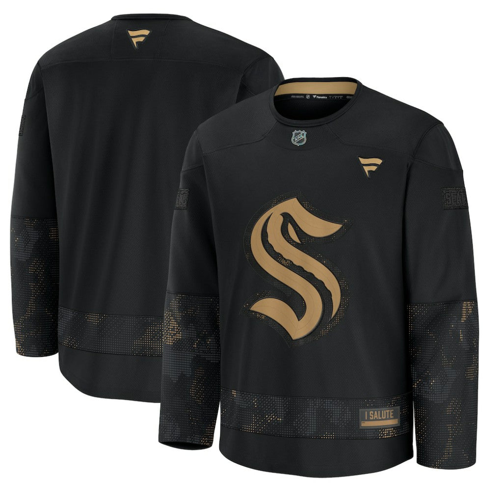 Seattle Kraken Fanatics 2024 Military Appreciation Practice Jersey - Black - NHL 202439742