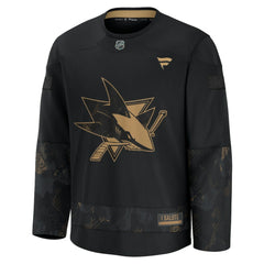 San Jose Sharks Fanatics 2024 Military Appreciation Practice Jersey - Black - NHL 202439755