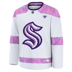 Seattle Kraken Fanatics 2024 Hockey Fights Cancer Practice Jersey - White - NHL 202439774