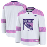 New York Rangers Fanatics 2024 Hockey Fights Cancer Practice Jersey - White - NHL 202439781