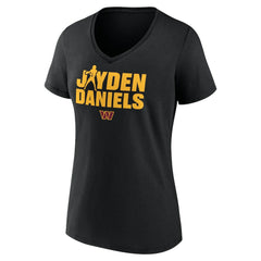 Jayden Daniels Washington Commanders Women's Play Motion T-Shirt Black