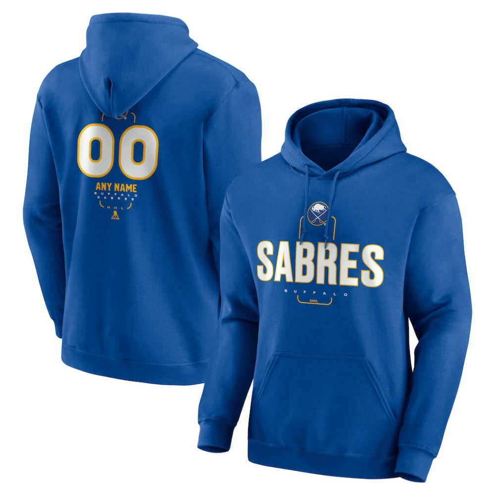Buffalo Sabres Personalized Name & Number Midfielder Pullover Hoodie - Royal - NHL 202441138