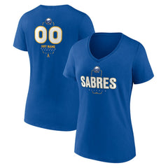 Buffalo Sabres Women's Personalized Name & Number Midfielder V-Neck T-Shirt - Royal - NHL 202441141