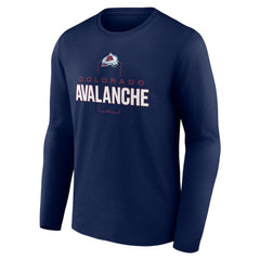 Colorado Avalanche Personalized Name & Number Midfielder Long Sleeve T-Shirt - Navy - NHL 202441157