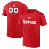 Detroit Red Wings Personalized Name & Number Midfielder T-Shirt - Red - NHL 202441169