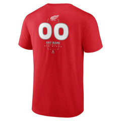 Detroit Red Wings Personalized Name & Number Midfielder T-Shirt - Red - NHL 202441169