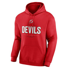 New Jersey Devils Personalized Name & Number Midfielder Pullover Hoodie - Red - NHL 202441192