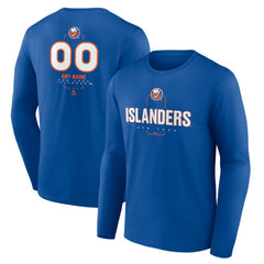New York Islanders Personalized Name & Number Midfielder Long Sleeve T-Shirt - Royal - NHL 202441196