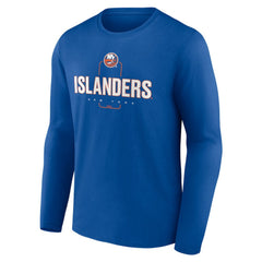 New York Islanders Personalized Name & Number Midfielder Long Sleeve T-Shirt - Royal - NHL 202441196