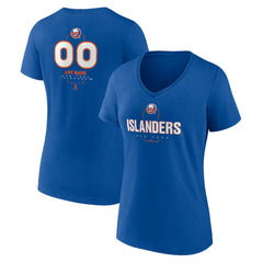 New York Islanders Women's Personalized Name & Number Midfielder V-Neck T-Shirt - Royal - NHL 202441200