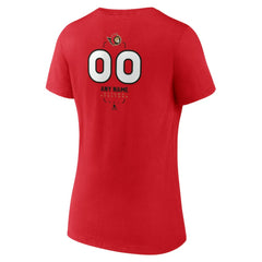 Ottawa Senators Women's Personalized Name & Number Midfielder V-Neck T-Shirt - Red - NHL 202441210