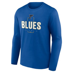 St. Louis Blues Personalized Name & Number Midfielder Long Sleeve T-Shirt - Blue - NHL 202441216