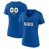 St. Louis Blues Women's Personalized Name & Number Midfielder V-Neck T-Shirt - Blue - NHL 202441220