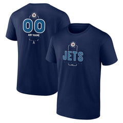 Winnipeg Jets Personalized Name & Number Midfielder T-Shirt - Navy - NHL 202441228
