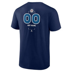 Winnipeg Jets Personalized Name & Number Midfielder T-Shirt - Navy - NHL 202441228