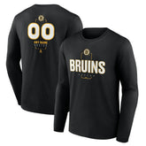 Boston Bruins Personalized Name & Number Midfielder Long Sleeve T-Shirt - Black - NHL 202441335