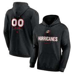 Carolina Hurricanes Personalized Name & Number Midfielder Pullover Hoodie - Black - NHL 202441341