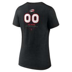 Carolina Hurricanes Women's Personalized Name & Number Midfielder V-Neck T-Shirt - Black - NHL 202441344