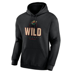 Minnesota Wild Personalized Name & Number Midfielder Pullover Hoodie - Black - NHL 202441356